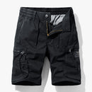Pantalones cortos de algodón negra vintage para hombre