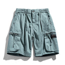 Pantalones cortos de algodón verde claro vintage para hombre