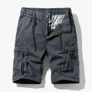 Pantalones cortos de algodón gris vintage para hombre
