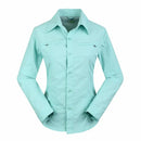 Camisa 2 en 1 de manga larga o corta para mujer poliéster y algodón, color azul
