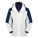 Chaqueta Harris cortavientos de hombre con capucha e impermeable blanco