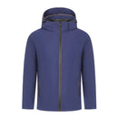 Chaqueta cortavientos deportiva térmica e impermeable para hombre azul