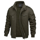 Chaqueta estilo retro para hombre con forro, tejido antidesgarro, color verde