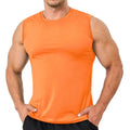 Camiseta sin mangas para hombre con protección solar UPF 50+.
Material de poliéster, naranja