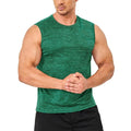 Camiseta sin mangas para hombre material de poliéster elástico en 4 direcciones, mejor elasticidad, color verde
