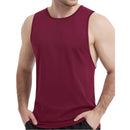 Camiseta de tirantes para hombre, modelo escote redondo.
Material 100% algodón, color borgoña