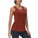 Camiseta sin mangas para mujer, con protección UPF 50+, color rojo tierra