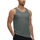 Camiseta sin mangas para hombre con protección solar UPF 50+, color gris