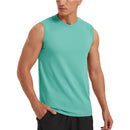 Camiseta sin mangas casual para hombre.
Material de algodón, color verde