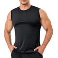 Camiseta sin mangas para hombre con protección solar UPF 50+.
Material de poliéster, negro