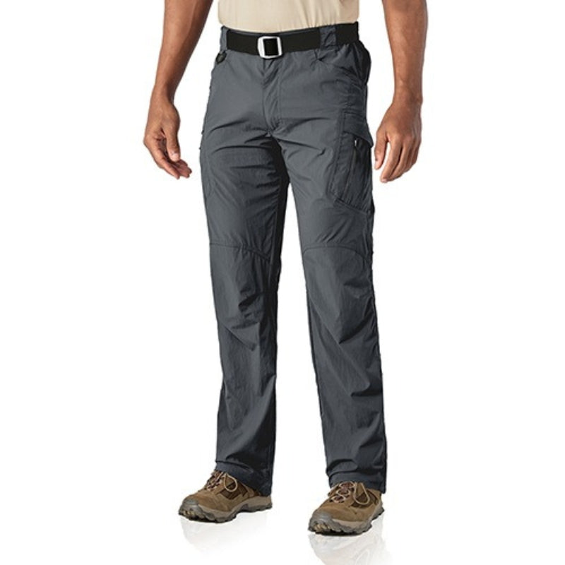 Pantalones tácticos para hombre tejido de nailon, color gris