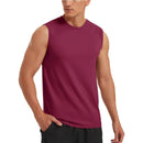 Camiseta sin mangas casual para hombre.
Material de algodón, color borgoña