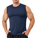 Camiseta sin mangas para hombre con protección solar UPF 50+.
Material de poliéster, azul marino