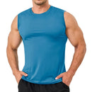 Camiseta sin mangas para hombre con protección solar UPF 50+.
Material de poliéster, azul