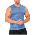 Camiseta sin mangas para hombre material de poliéster elástico en 4 direcciones, mejor elasticidad, color azul claro