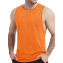 Camiseta de tirantes para hombre, modelo escote redondo.
Material 100% algodón, color narajna
