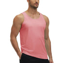 Camiseta sin mangas para hombre con protección solar UPF 50+, color rosa