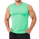 Camiseta sin mangas para hombre con protección solar UPF 50+.
Material de poliéster, verde