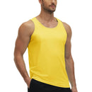 Camiseta sin mangas para hombre con protección solar UPF 50+, color amarillo