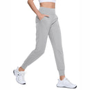 Pantalón femenino tipo jogger slim, cómodo y ligero para cualquier ocasión, gris claro.