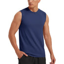 Camiseta sin mangas casual para hombre.
Material de algodón, color azul