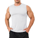 Camiseta sin mangas para hombre con protección solar UPF 50+.
Material de poliéster, blanco
