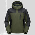 Chaqueta cortavientos deportiva, ligera, impermeable y forrada para hombre verde/negro