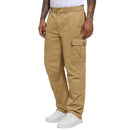 Pantalón masculino cargo con cintura elástica, caqui.