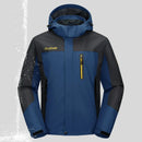 Chaqueta cortavientos deportiva, ligera, impermeable y forrada para hombre azul/negro