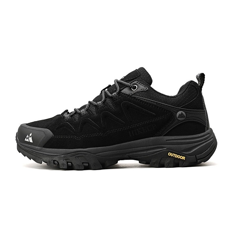 Zapatillas de senderismo y trail running para hombre con puntera anticolisión y suela antideslizante en color negro