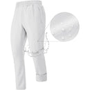 Pantalón de chándal masculino con forro de lana, resistente al agua y al viento, blanco.