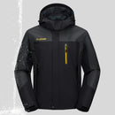 Chaqueta cortavientos deportiva, ligera, impermeable y forrada para hombre negro/gris