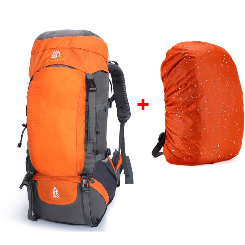 Mochila impermeable de gran capacidad de 65 litros con funda protectora