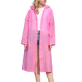 Chubasquero largo de mujer con capucha, rosa