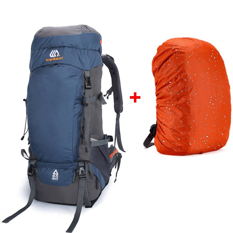 Mochila impermeable de gran capacidad de 65 litros con funda protectora