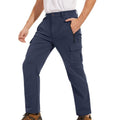 Pantalón masculino con elástico en los laterales de la cintura,
duradero, resistente al viento y al agua, azul.