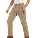 Pantalón masculino con elástico en los laterales de la cintura,
duradero, resistente al viento y al agua, caqui.