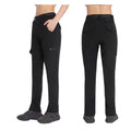 Pantalón femenino resistente al agua e
resistente al viento, negro.