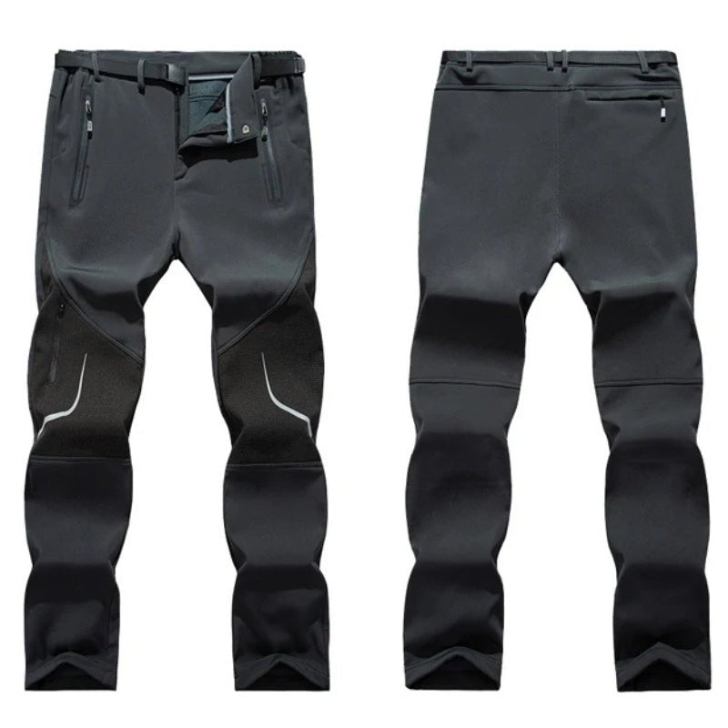 Pantalón térmico con forro de fleece interno, gris oscuro.