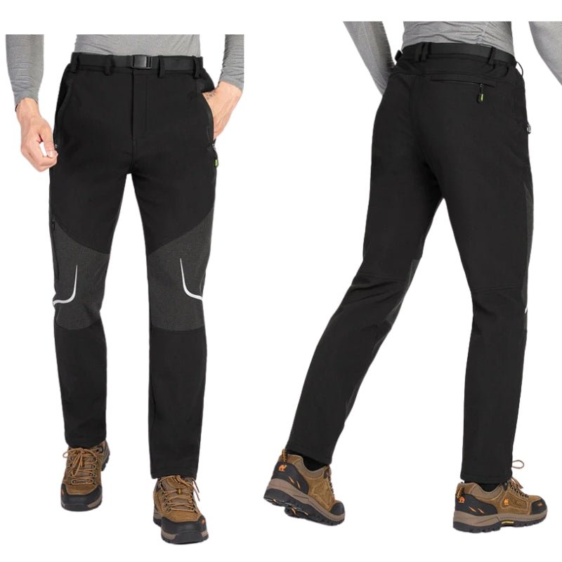 Pantalón térmico con forro de fleece interno, negro.
