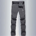 Pantalón masculino transpirable y de secado rápido, gris.