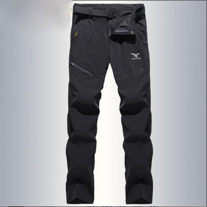 Pantalón masculino transpirable y de secado rápido, negro.
