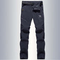 Pantalón masculino transpirable y de secado rápido, azul.