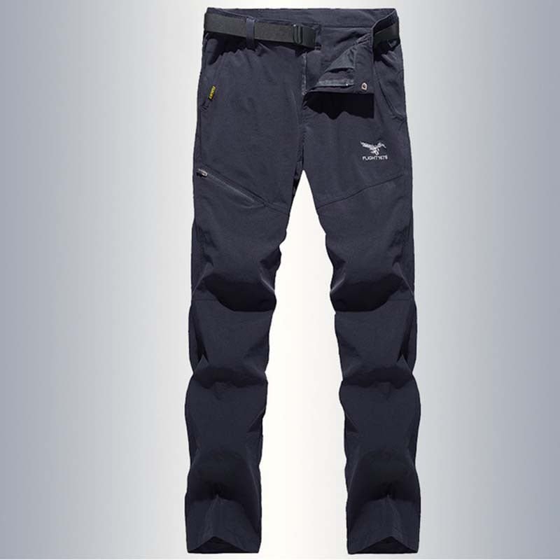 Pantalón masculino transpirable y de secado rápido, azul.