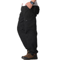 Pantalón masculino cargo, de alta resistencia y durabilidad, negro.