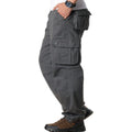 Pantalón masculino cargo, de alta resistencia y durabilidad, gris.