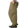 Pantalón masculino cargo, de alta resistencia y durabilidad, amarrilo.