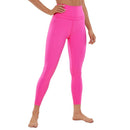Legging femenina de cintura alta con elasticidad en 4 direcciones, rosa.
