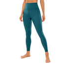 Legging femenina de cintura alta con elasticidad en 4 direcciones, verde.