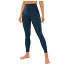 Legging femenina de cintura alta con elasticidad en 4 direcciones, azul marino.
